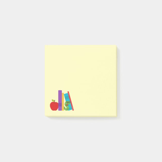 Post-it® Cute-bouquinerie avec dessin pour enfants de pomme (Devant)