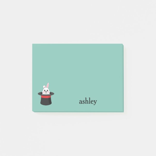 Post-it® Cute Bunny dans Wizard Casquette Personnaliser (Devant)