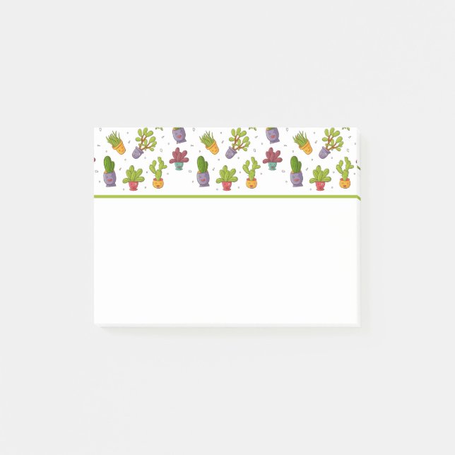 Post-it® Cute Cactus Nature Succulents Motif (Devant)