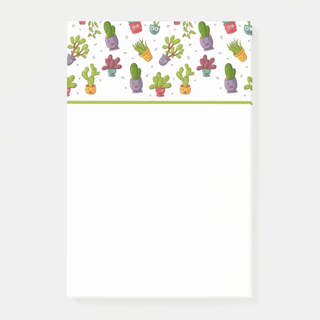 Post-it® Cute Cactus Nature Succulents Motif (Devant)