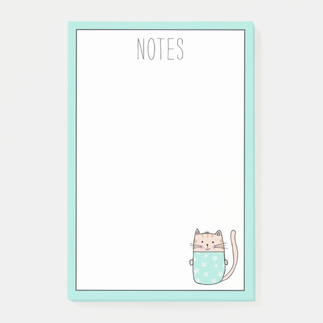 Post-it® Cute Cate personnalisé (Devant)