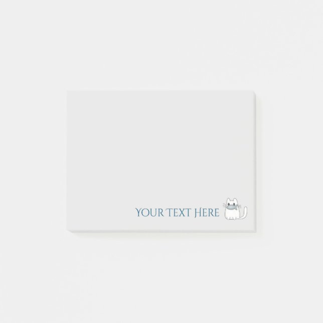 Post-it® Cute chat avec poisson Prix (Devant)