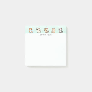 Post-it® Cute Chat Kitten dégradé coloré Personnalisé
