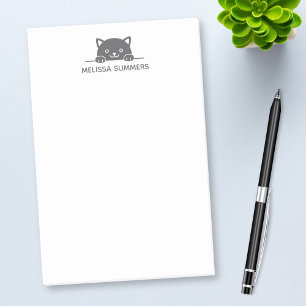 Post-it® Cute Chat Noir Pékin au-dessus Nom Personnalisé 2