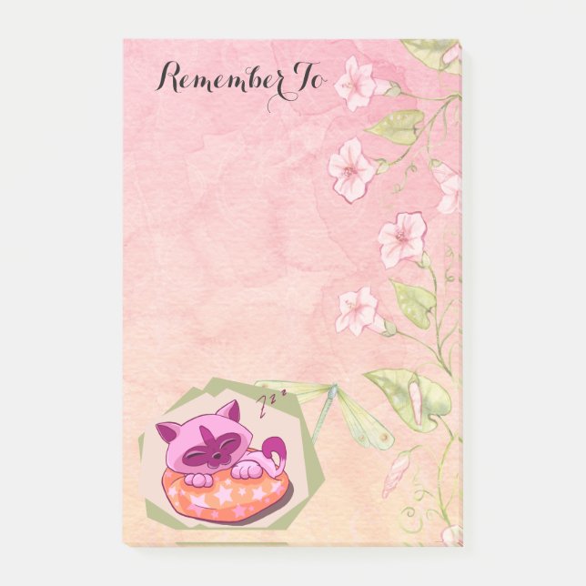 Post-it® Cute chaton dormant (Devant)