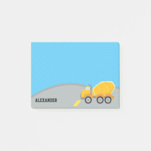 Post-it® Cute Construction Cement Mixer Véhicules de Camion