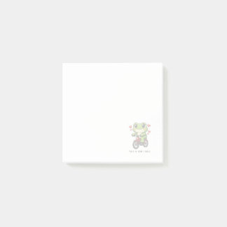 Post-it® Cute Cycling Frog | Kawaii Frog Bicycle Art