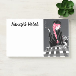 Post-it® Cute Dog & Girl au Café à Paris Post-It Notes