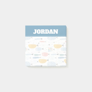 Post-it® Cute Doodle École de Motif de poisson