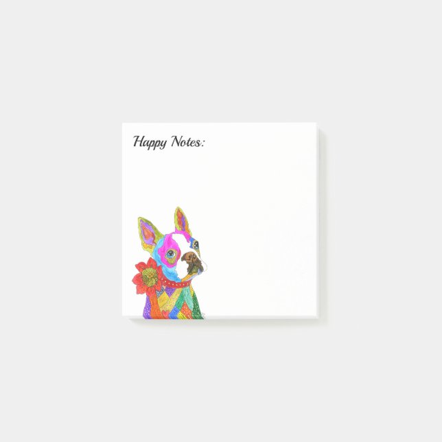 Post-it® Cute et coloré Boston Terrier (Devant)