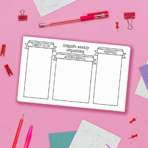 Post-it® Cute Étiquettes De Ruban Votre Nom Organisez Votre