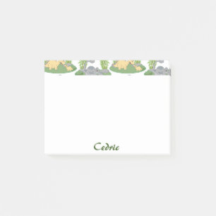 Post-it® Cute Funny Animal Dinosaur Motif Nom Personnalisé