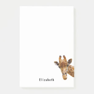 Post-it® Cute Giraffe Animal Nom personnalisé