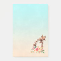 Cute Giraffe Aquarelle Maman & Bébé