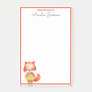 Post-it® Cute Girl Fox Woodland Animal