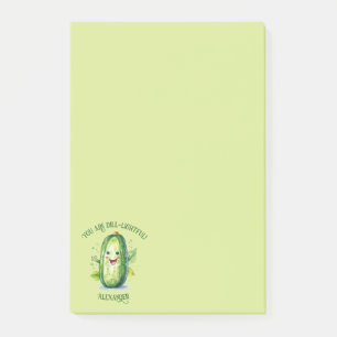 Post-it® Cute Green Cartoon Pickle