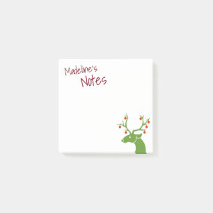 Post-it® Cute Green Reindeer Personnalisé