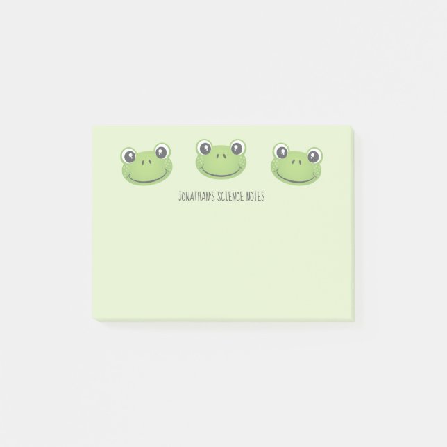 Post-it® Cute Grenouille verte | Retour à l'école | Notes p (Devant)