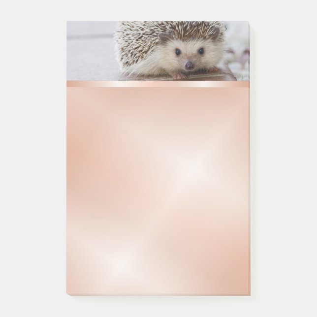 Post-it® Cute Hedgehog Photo Rose Gold (Devant)