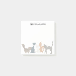 Post-it® Cute Illustrated Cat Breeds Personnalisé 02