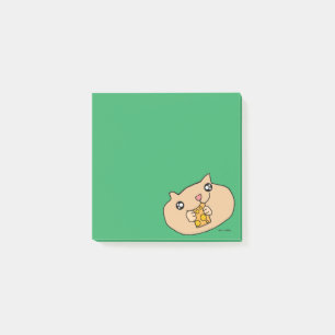 Post-it® Cute Kawaii Hamster Animal Green Stick