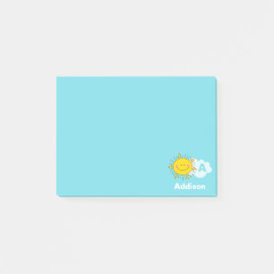 Post-it® Cute Kawaii Happy Sunshine Monogram Add Your