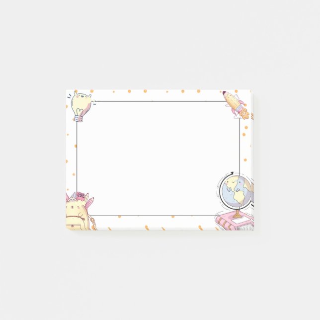 Post-it® Cute Kawaii School Supplies Teacher Gift (Devant)
