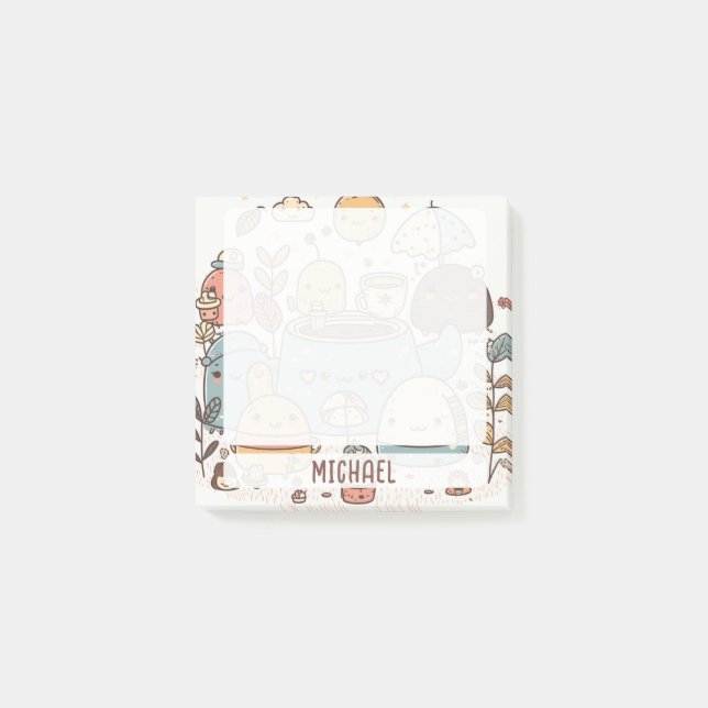 Post-it® Cute Kawaii Tea Party Personnalisé (Devant)