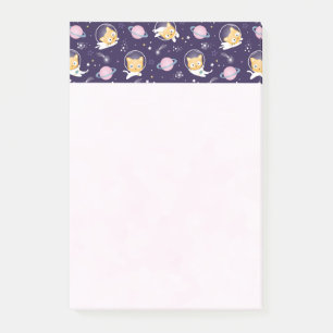 Post-it® Cute Kitty Chat Astronauts Motif