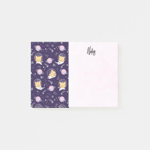 Post-it® Cute Kitty Chat Astronauts Motif