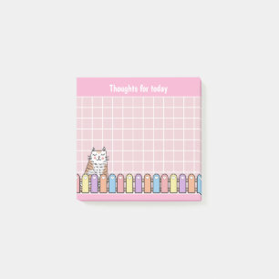 Post-it® Cute Kitty Chat Pink Réflexions Pour Aujourd'Hui