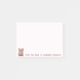 Post-it® Cute Kitty dans un pull rose Personnalisez