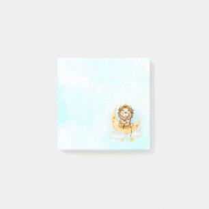 Post-it® Cute Lion Pêche sur l'aquarelle de la lune