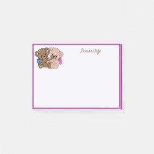 Post-it® Cute Little Twin Nounours personnalisés