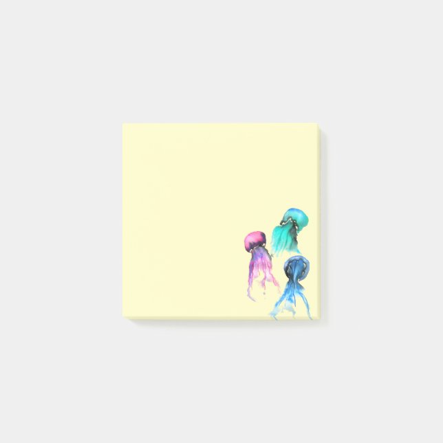 Post-it® Cute méduse trio aquarelle art (Devant)