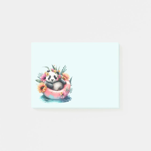 Post-it® Cute Panda Chilling dans un tube intérieur (Devant)