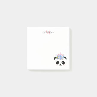 Post-it® Cute panda ours princesse monogramme personnalisé 