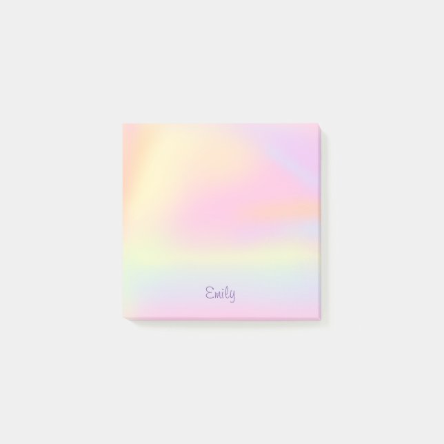 Post-it® Cute Pastel Aesthétique rose arc-en-ciel couleur 3 (Devant)