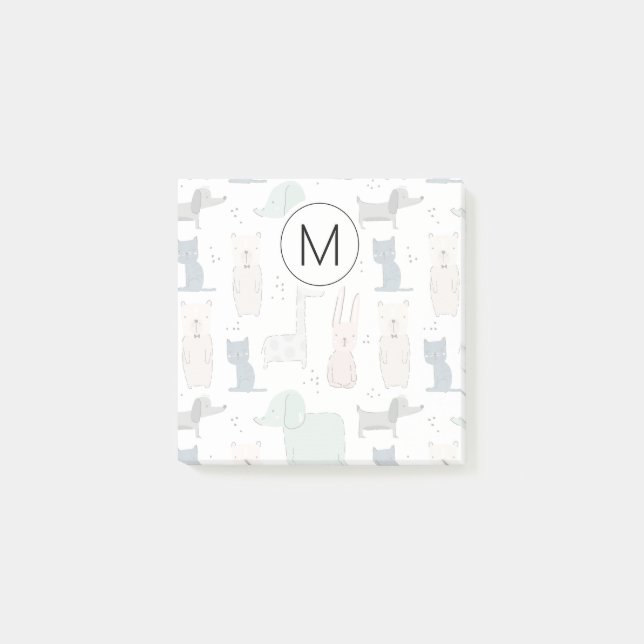 Post-it® Cute Pastel Baby Motif animal (Devant)