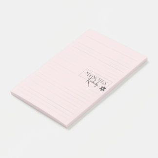 Post-it® Cute Personalized Lined Simple Modern Pink