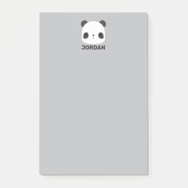 Post-it® Cute petit ours Panda avec nom personnalisé (Devant)