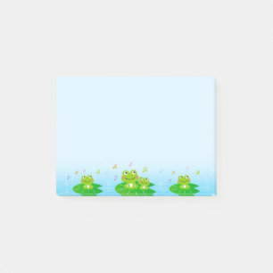 Post-it® Cute Petite Grenouille sur bleu clair