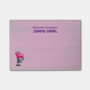 Post-it® Cute Punk Rock Zombie Grrrl