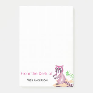Post-it® Cute Racoon Post It Notes pour les enseignants