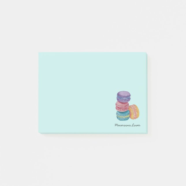 Post-it® Cute Rainbow Macaroons In Watercolor (Devant)