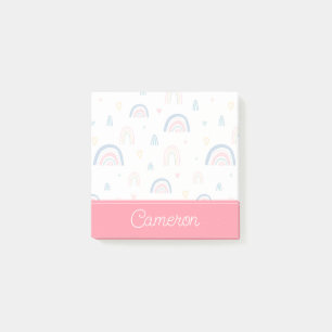 Post-it® Cute Rainbows & Hearts Motif