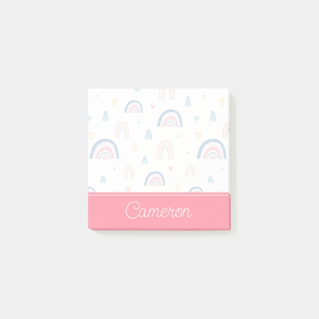 Post-it® Cute Rainbows & Hearts Motif (Devant)