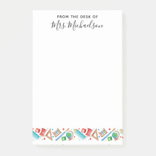 Post-it® Cute Retour à l'école Crayon Globe enseignant