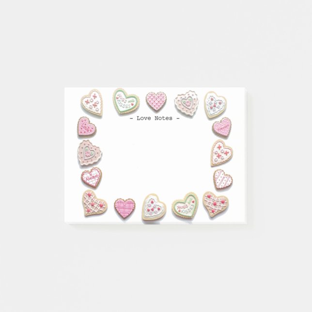 Post-it® Cute Romantique Amour Coeurs Bonbons Amour (Devant)