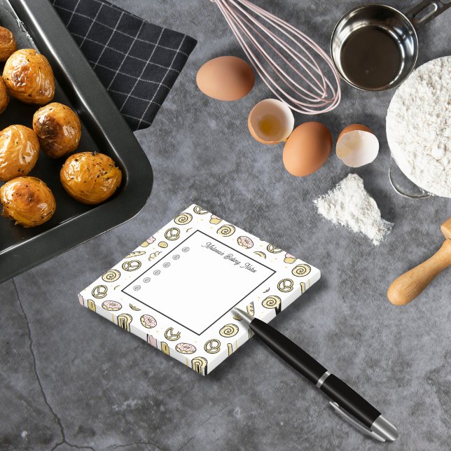 Post-it® Cute Rose Jaune Douce Baking Traite Doodle (Créateur téléchargé)